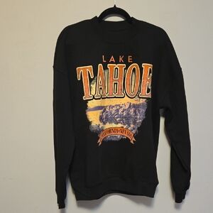 Black Lake Tahoe Graphic Crew Neck Mens M